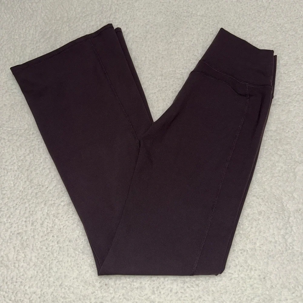 NWOT Fabletics Oasis Pureluxe High-Waisted Kick Flare - Deep Plum - Picture 4 of 6